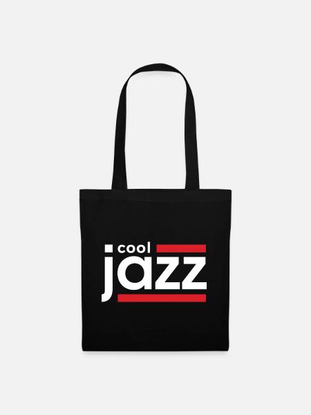 Cool-Jazz-Logo mit roten Balken - Stoffbeutel - Schwarz