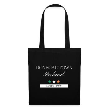 Donegal Irland Souvenir – Reise minimalistisch - Stoffbeutel - Schwarz - Vorne
