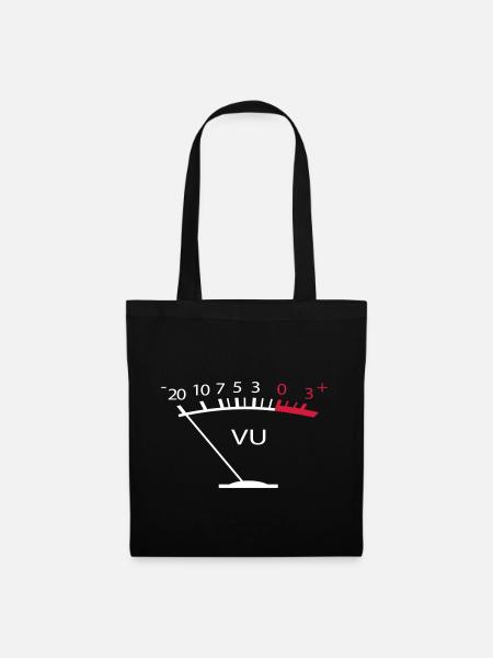 VU Meter Tontechnik Sound Produzent Lautstärke - Stoffbeutel - Schwarz