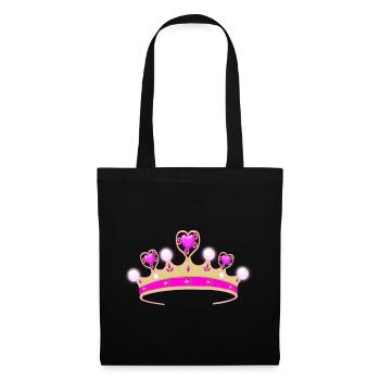 Tu es la princesse! - Sac en tissu - noir - Devant