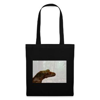 Crested Gecko Calm Forest - Stoffbeutel - Schwarz - Vorne