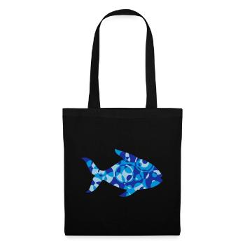 A fish made of shapes and patterns - Tote Bag - black - Front