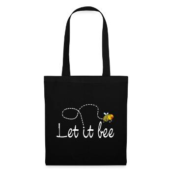 Biene Let it be - Stoffbeutel - Schwarz - Vorne