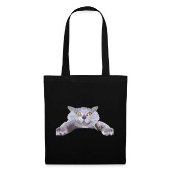 Katze - - Stoffbeutel - Schwarz - Vorne