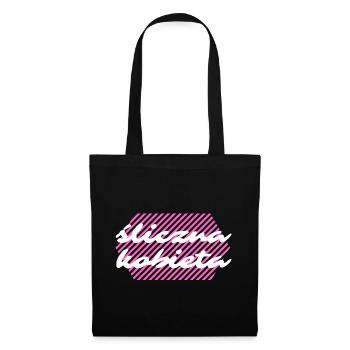 Beautiful woman, Polish language, compliment - Tote Bag - black - Front