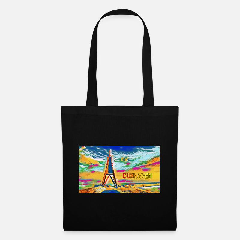 Cuxhaven Kugelbake - Stoffbeutel - Schwarz