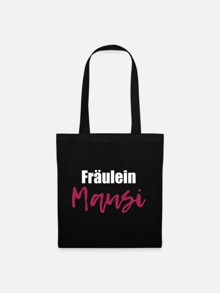 Mausi Kosename Geschenk für Freundin Valentinstag - Stoffbeutel - Schwarz