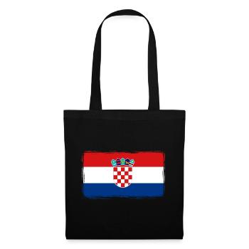 Croatia Flag Used Look Adria Zagreb Croatian - Tote Bag - black - Front