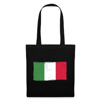 Italie Flagge Italia Drapeau italien Used Look - Sac en tissu - noir - Devant