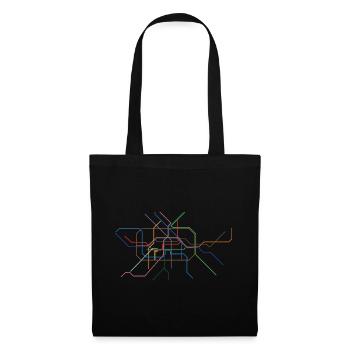 Abstract Minutine Section Line Art - Tote Bag - black - Front