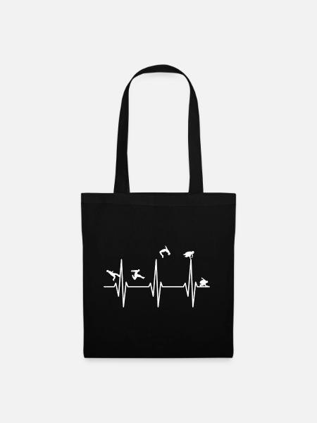 Heartbeat Parkour - Tote Bag - black