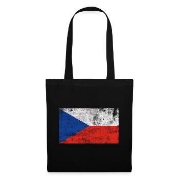 Flag Czech Republic Flag Grunge Retro Vintage - Tote Bag - black - Front