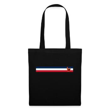 Drapeau français poule - Agriculteur français - Sac en tissu - noir - Devant