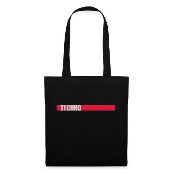 Techno Music Logo - Sac en tissu - noir - Devant