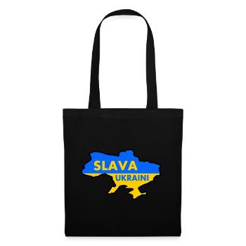 Slava ukraini - Stoffbeutel - Schwarz - Vorne