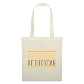 Grandma of the year (Linien) - Stoffbeutel - Natur - Vorne