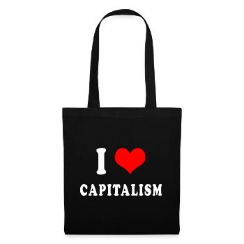 J'adore le capitalisme - Sac en tissu - noir - Devant