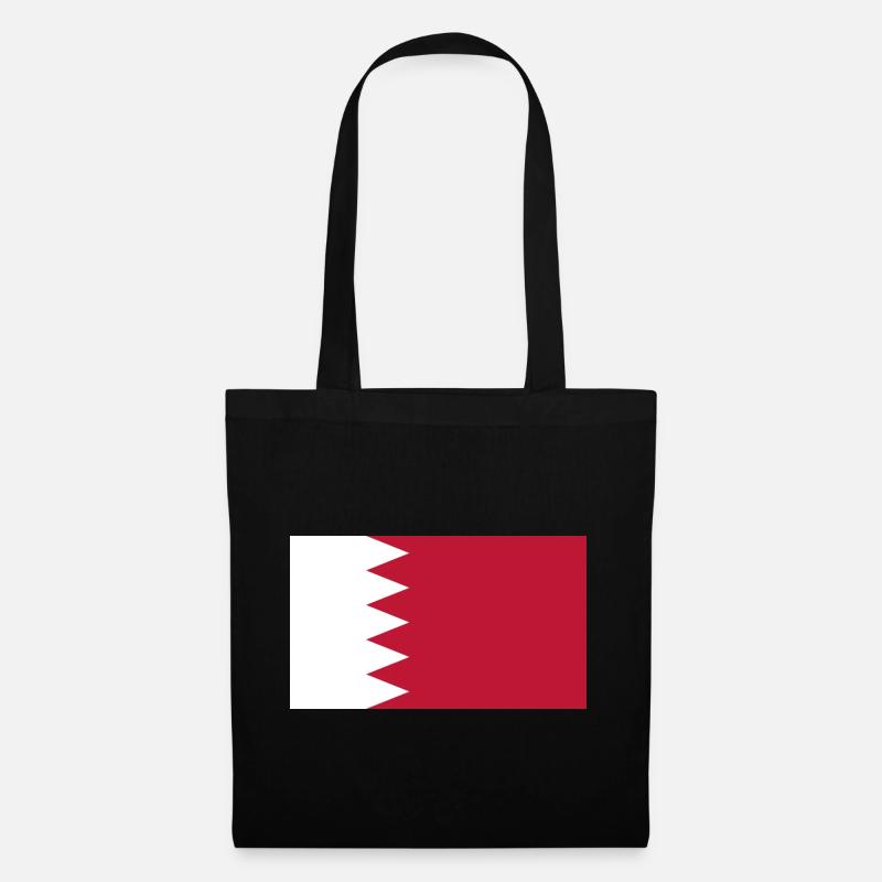 Qatar Flag Flag - Tote Bag - black