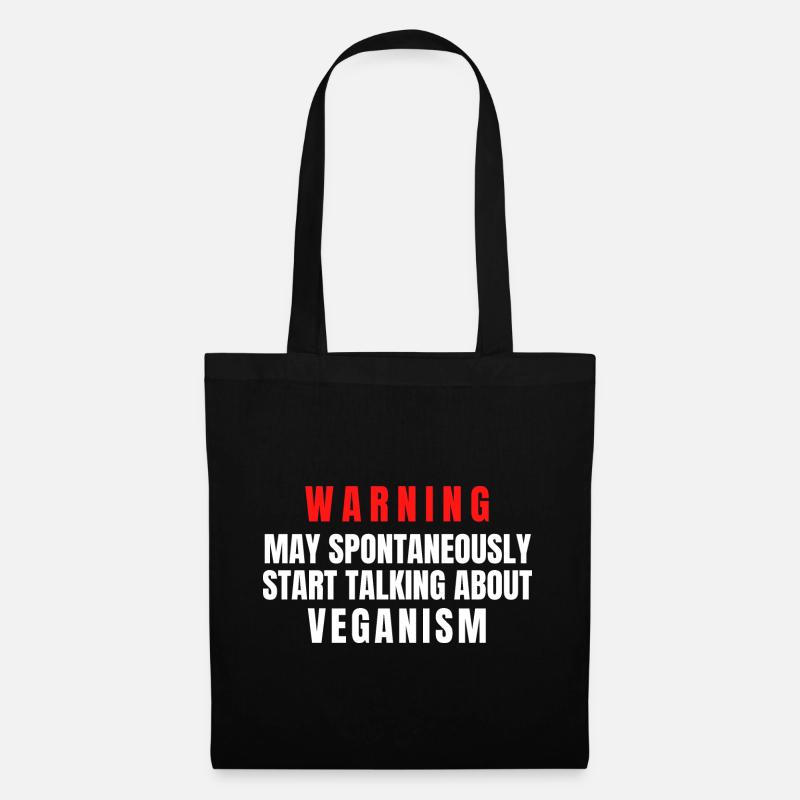Vegan Warning May Start Talking About Veganism - Tote Bag - black