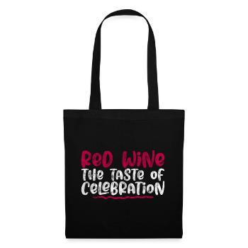 Vin rouge Le goût de la célébration 3 - Sac en tissu - noir - Devant