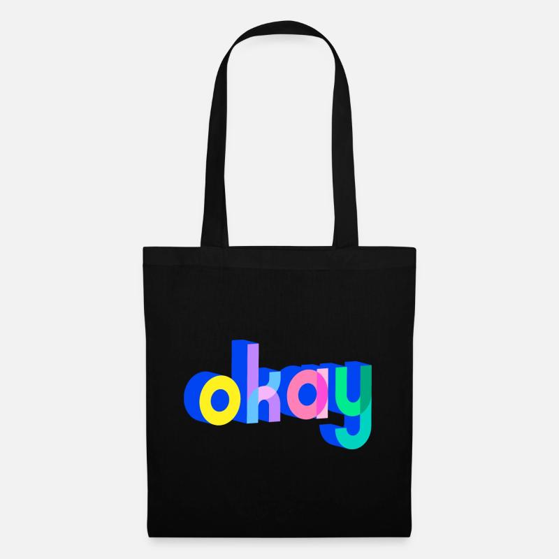 Okay 3D - Tote Bag - black