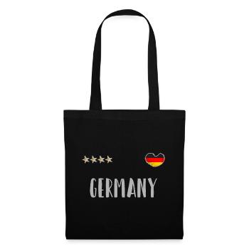 Maillot de football Allemagne Drapeau allemand - Sac en tissu - noir - Devant