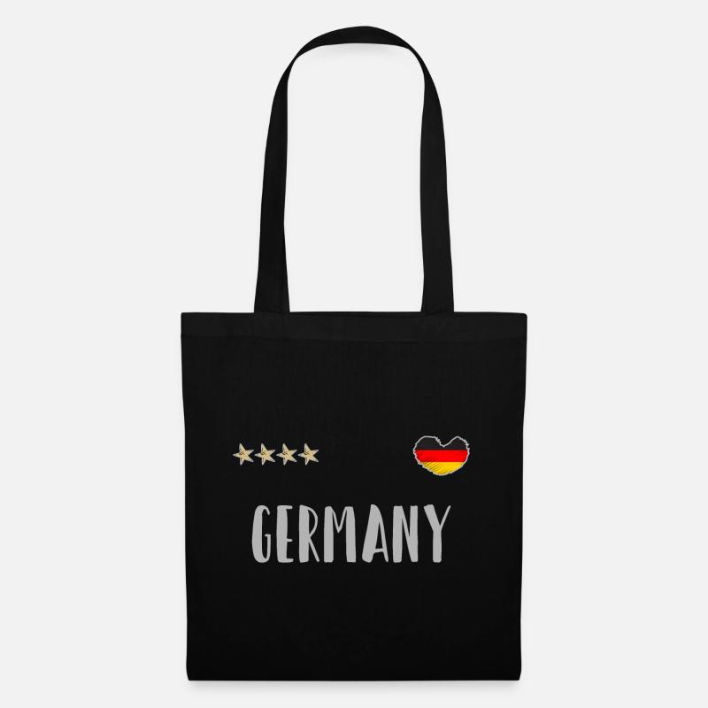 Deutschland Fußball Trikot Deutsche Flagge - Stoffbeutel - Schwarz