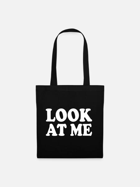 Look at me - Stoffbeutel - Schwarz