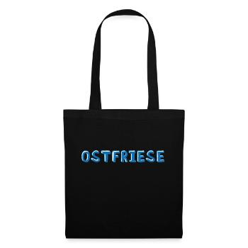 Ostfriese - Stoffbeutel - Schwarz - Vorne