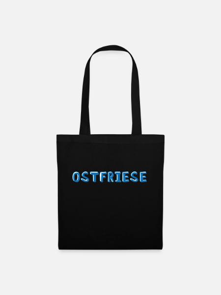 Ostfriese - Stoffbeutel - Schwarz