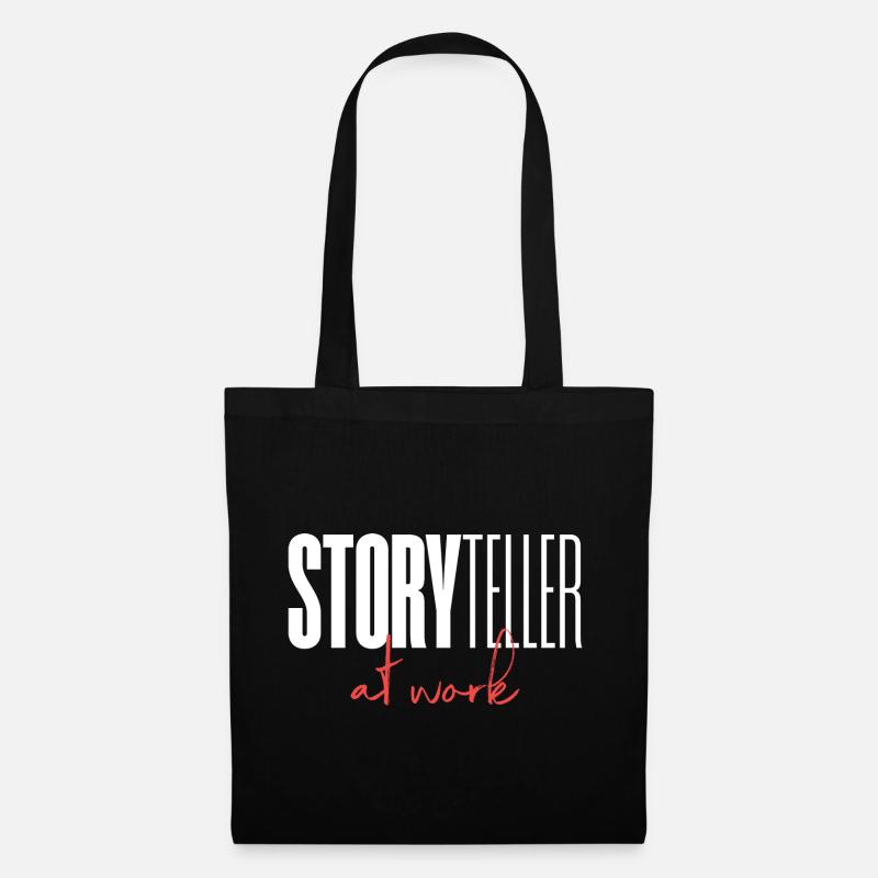 Storyteller at work - Stoffbeutel - Schwarz