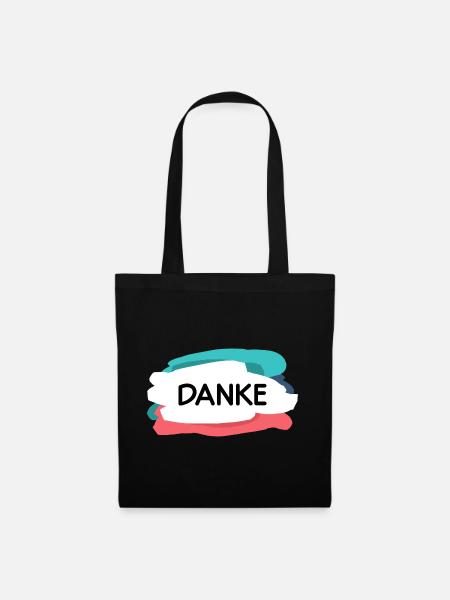 Danke - Stoffbeutel - Schwarz