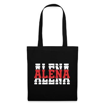 T-shirt Alena texte empilé idée cadeau t-shirt - Sac en tissu - noir - Devant