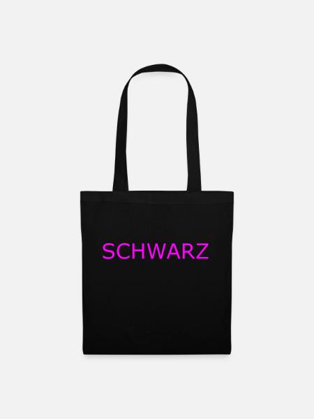 SCHWARZ in PINK - Stoffbeutel - Schwarz