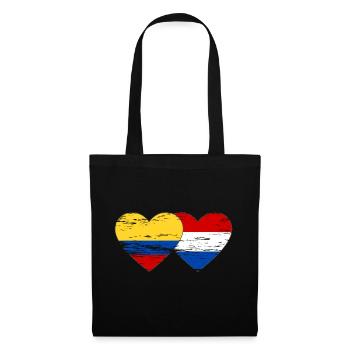 Colombia Holland Flag Heart Used - Tote Bag - black - Front