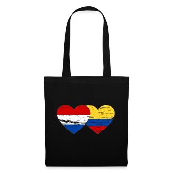 Colombia Holland Flag Heart Used - Tote Bag - black - Front