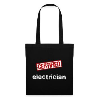 Elektriker - Stoffbeutel - Schwarz - Vorne