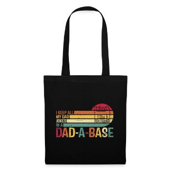 Retro Car Dad Joke T-Shirt Design - Tote Bag - black - Front