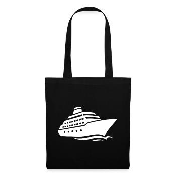Minimalist Cruise Ship Silhouette Vacation - Tote Bag - black - Front