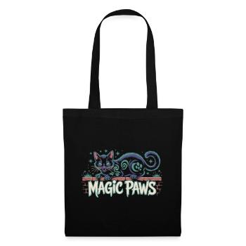 Conception magique de chat enchanté - Sac en tissu - noir - Devant
