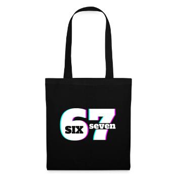Six Sept 6 7 Meme Fun Design 67 - Sac en tissu - noir - Devant