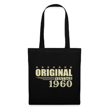 1960 Geburtstag 1960 - Stoffbeutel - Schwarz - Vorne