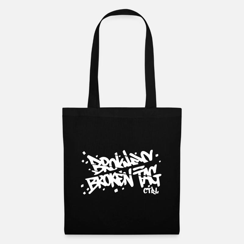 broken-tag-dos - Tote Bag - black