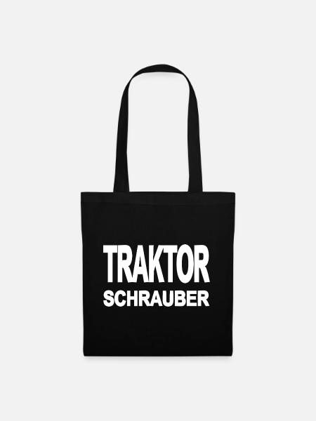 Traktor - Stoffbeutel - Schwarz