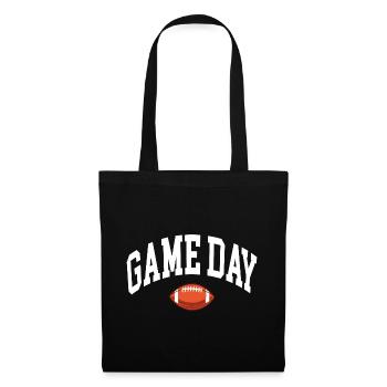 Fan de football le jour de match - Sac en tissu - noir - Devant