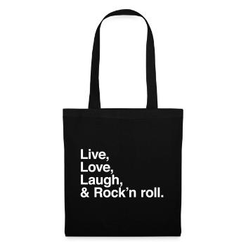 Live Love Laugh Rock - Mode de vie - Sac en tissu - noir - Devant