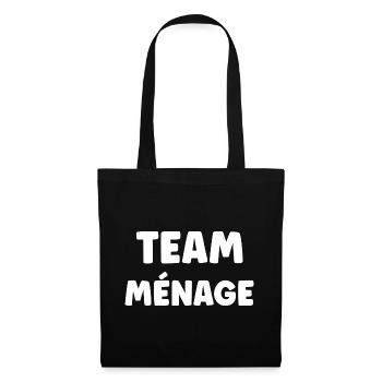 TEAM MÉNAGE - Sac en tissu - noir - Devant