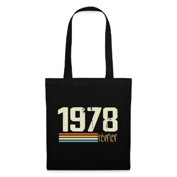 Février 1978 - Février 1978 Anniversaire 1978 - Sac en tissu - noir - Devant