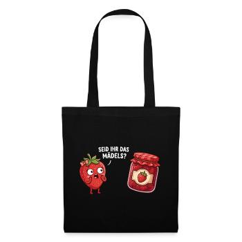 Es-tu la fille à la confiture de fraises drôle - Sac en tissu - noir - Devant