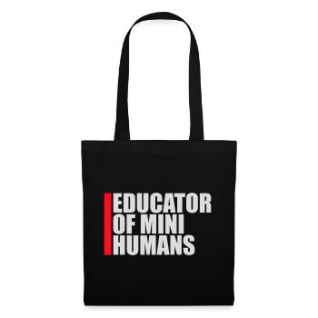 Educator Of Little Humans Teacher Funny Kids - Tote Bag - black - Front